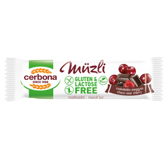 Baton musli cu ciolata si visine, fara gluten, fara lactoza, Cerbona | 35 g