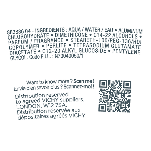 Poza produs Pachet Deodorant roll-on antiperspirant pentru barbati Invisible Resist 72H, 50 ml + 50 ml, Vichy