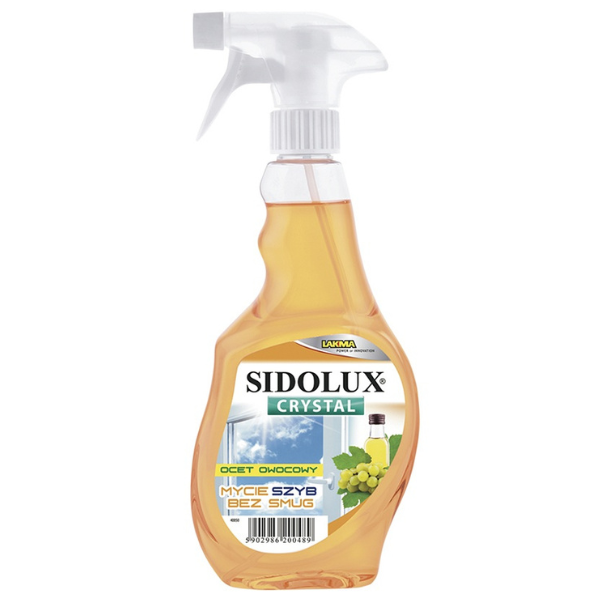 Poza produs Solutie curatare geamuri cu Otet din fructe Sidolux Crystal, Lakma | 500 ml