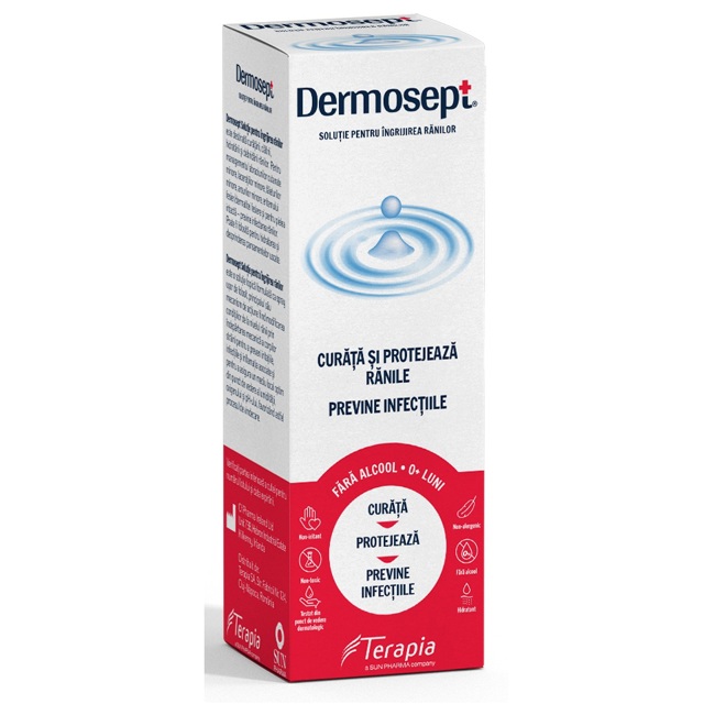 Poza produs Solutie pentru ingrijirea ranilor Dermosept, Terapia SA | 60 ml