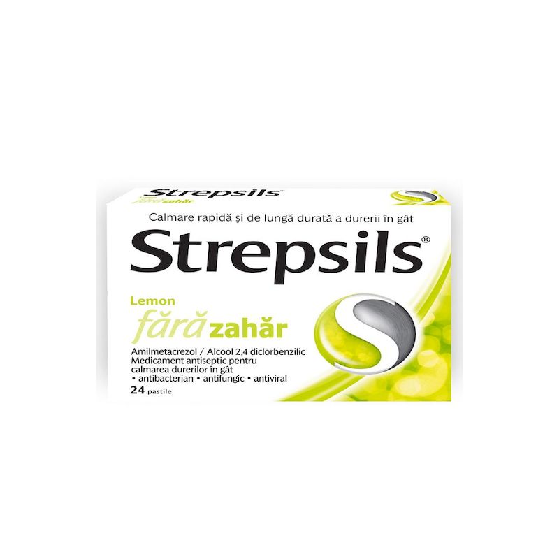 Poza produs STREPSILS LEMON FARA ZAHAR X 24
