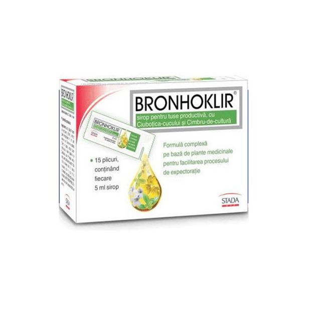 Poza produs Sirop tuse productiva Bronhoklir, Stada Hemofarm | 15 plicuri