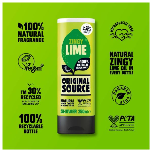 Poza produs Gel dus ORIGINAL SOURCE Zingy Lime, Luksja | 500 ml