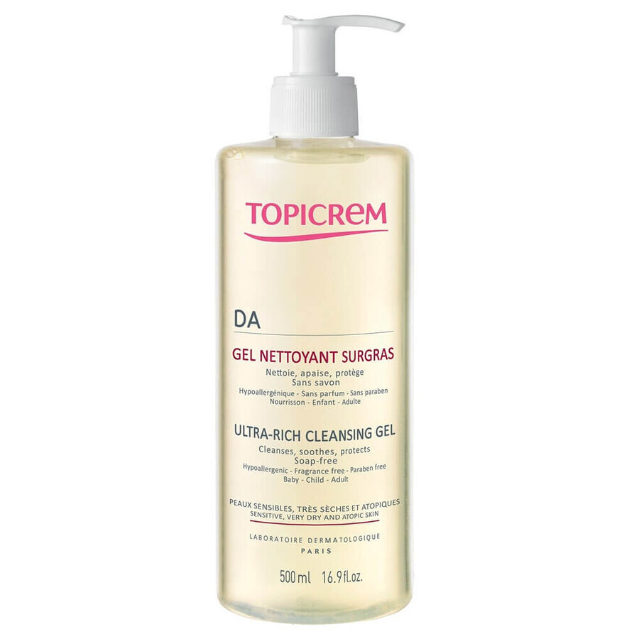 Poza produs Gel de curatare hranitor pentru fata si corp Topicrem DA, NIGY | 500 ml