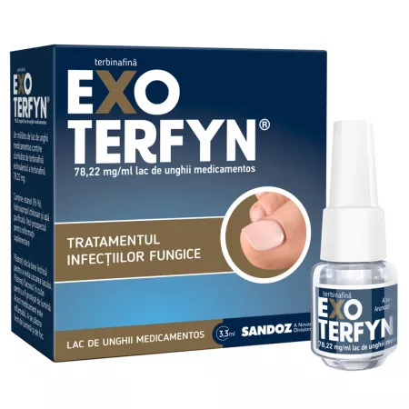 Poza produs Exoterfyn lac de unghii medicamentos, Sandoz | 3,3 ml