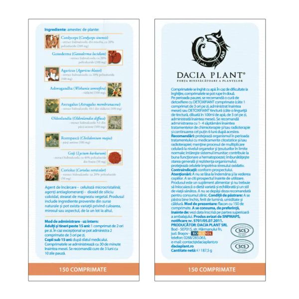 Poza produs Calmotusin, Dacia Plant | 60 comprimate