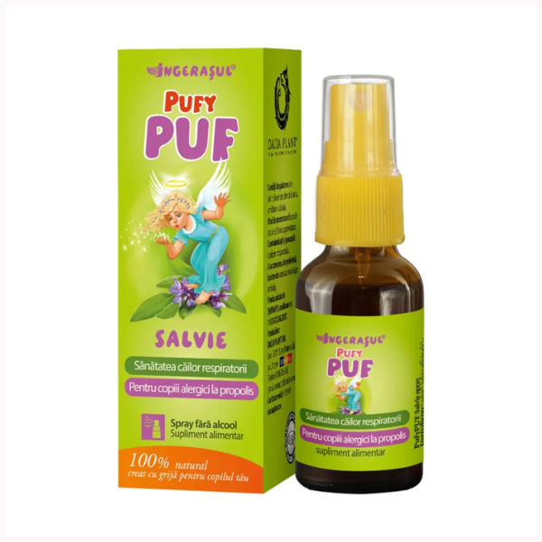 Poza produs Ingeras Pufy Puf Spray Salvie, Dacia Plant | 20 ml