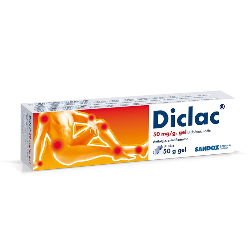 Poza produs Diclac gel, 50 mg/g, Sandoz | 50 g