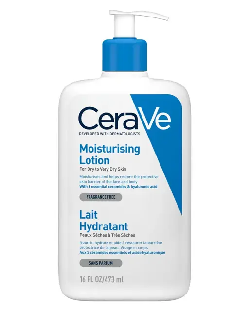 Poza produs CeraVe Lotiune hidratanta pentru fata si corp, piele uscata si foarte uscata | 473 ml