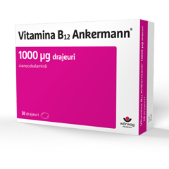 Vitamina B12 Ankermann 1000 MCG, Worwag Pharma | 50 drajeuri