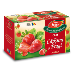Ceai cu capsuni si fragi, ceai la plic, Fares | 20 plicuri