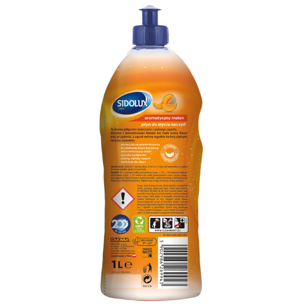Poza produs Gel concentrat vesela Boost Melon Sidolux Dish Spa, Lakma | 1 L