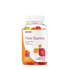 GNC Fiber Gummy, Jeleuri cu Fibre cu Aroma de Fructe Asortate | 90 jeleuri