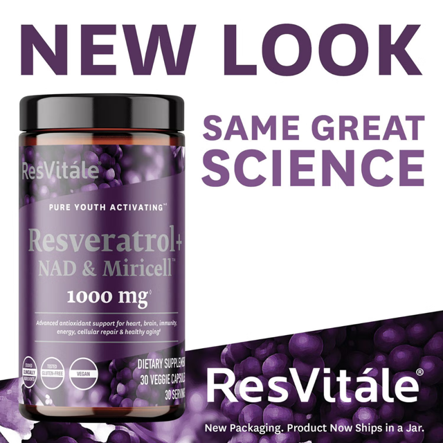 Poza produs ResVitale Resveratrol+ NAD & Miricell, GNC | 30 capsule