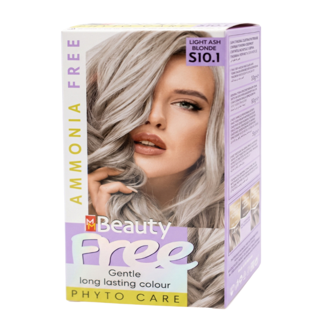 Poza produs Vopsea de par fara amoniac S10.1 Blond cenusiu deschis, MM Beauty Free| 110 g