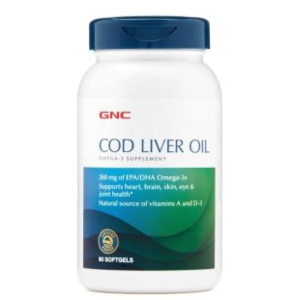 Poza produs Cod Liver Oil Soft Gel, GNC | 90 capsule