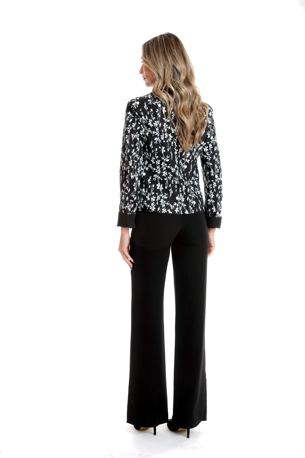 Poza produs Sacou dama DV24S55 negru/alb floral, Dress to Impress | marimea 36