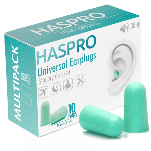 Poza produs Dopuri de urechi de culoare verde menta, Haspro | 20 bucati