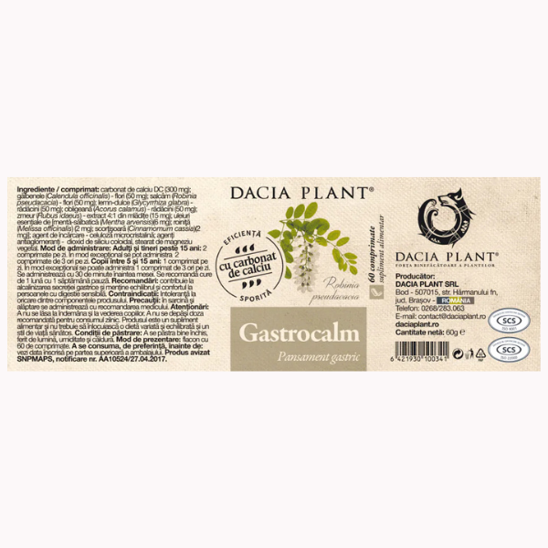 Poza produs Gastrocalm, Dacia Plant | 120 comprimate