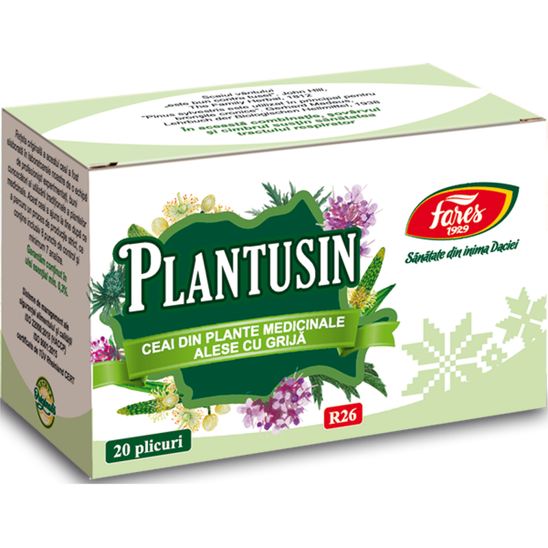 Poza produs Plantusin (antibronsic), R26, ceai la plic, Fares | 20 plicuri