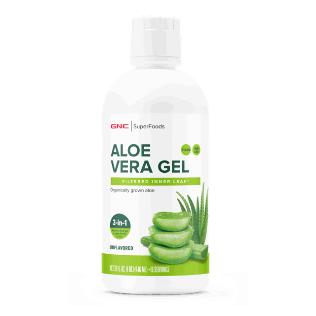 Poza produs Aloe Vera Gel Organic fara aroma Superfoods, GNC | 946 ml