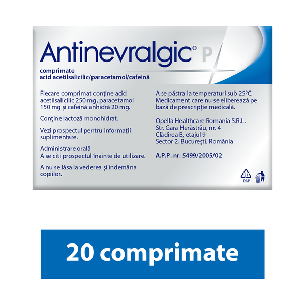 Poza produs Antinevralgic P, Opella Healthcare | 20 comprimate
