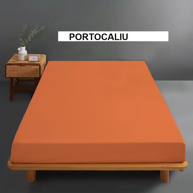 Poza produs Husa de pat cu 1 fata de perna TRICOT portocaliu 90x200 cm, Ralex | 1 buc