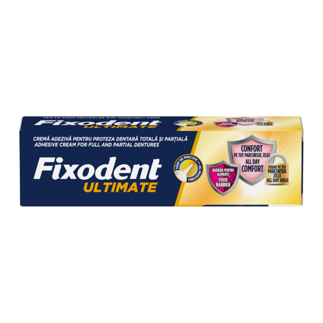Poza produs Crema adeziva pentru proteza dentara Ultimate Fresh, Fixodent, P&G | 40 gr