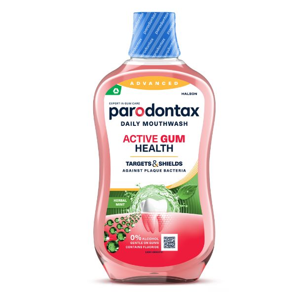 Poza produs Apa de gura Parodontax Active Gum Health Herbal Mint, Glaxo | 500 ml