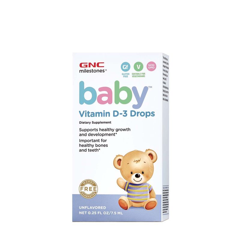 Poza produs GNC Milestones Baby Vitamina D3 Picaturi Pentru Bebelusi | 7.5 ml