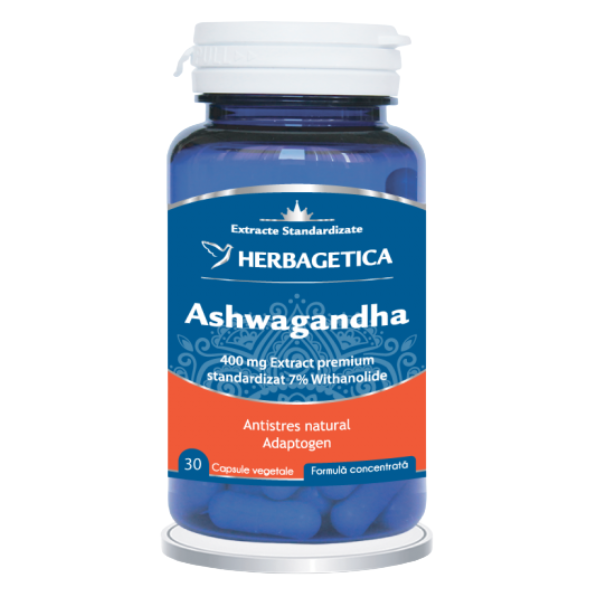 Poza produs Ashwagandha, Herbagetica | 30 capsule