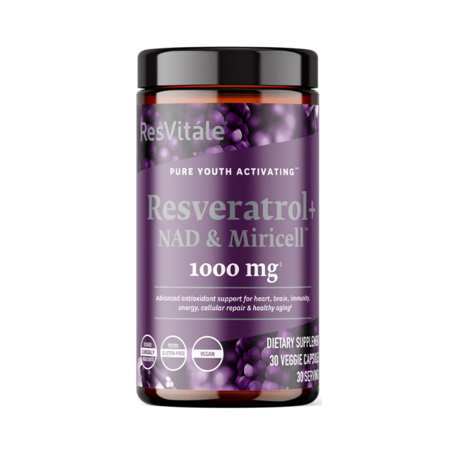 Poza produs ResVitale Resveratrol+ NAD & Miricell, GNC | 30 capsule