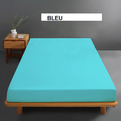 Husa de pat cu 1 fata de perna TRICOT bleu 90x200 cm, Ralex | 1 buc