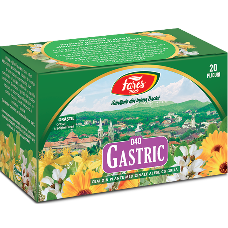 Poza produs Gastric, D40, ceai la plic, Fares | 20 plicuri