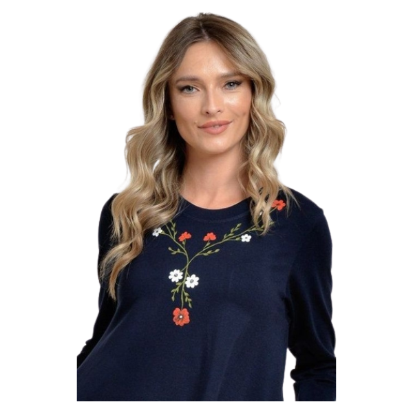 Poza produs Rochie dama ERP24V220A bleumarin/pictura, Eranthe | marimea L