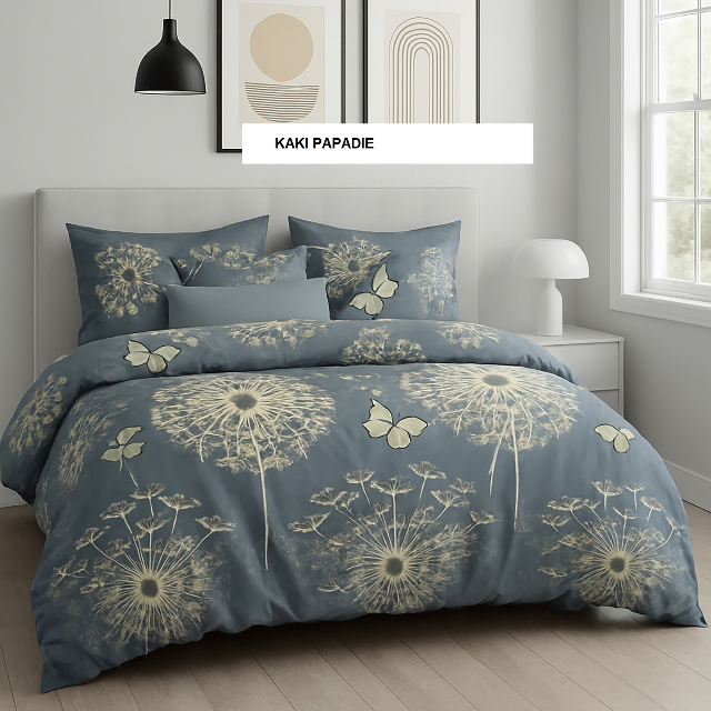 Poza produs Lenjerie de pat policoton ELVO kaki papadie 230x250 cm, Ralex | 1 buc