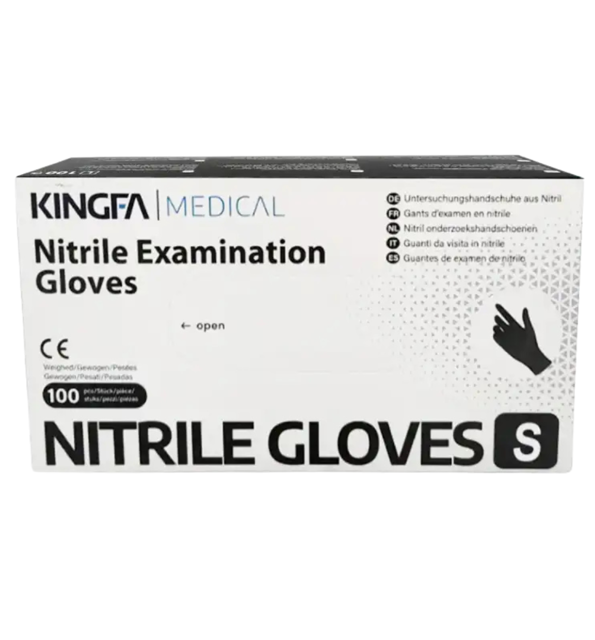 Poza produs Manusi nitril nepudrate S, Kingfa| 100 buc