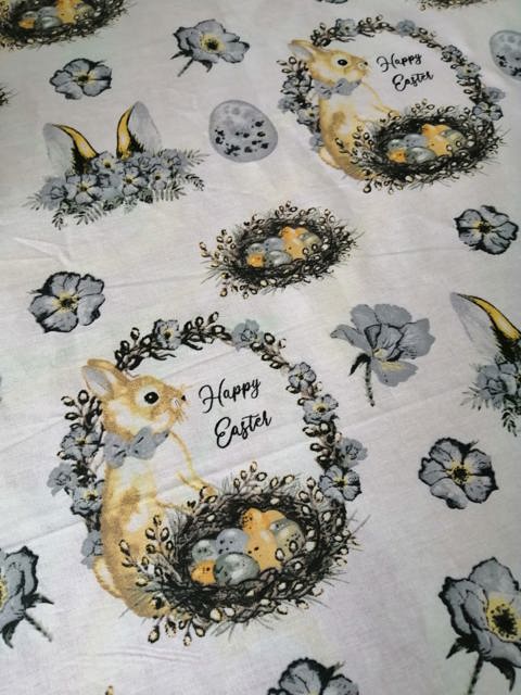 Fata de masa Paste (mare) BBC Ranforce, crem Happy Easter, 240x150 cm, Andana | 1 buc — poza produs 2/2