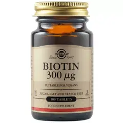 Biotina 300 mg, Solgar | 100 tablete