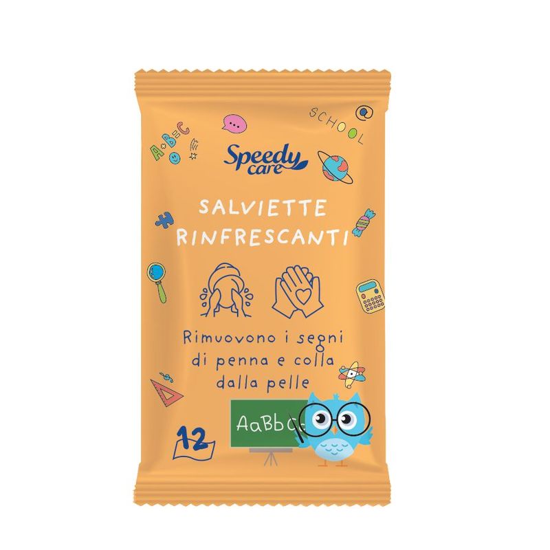 Poza produs Servetele umede multifunctionale pentru scoala Speedy Care, O-PAC | 12 buc