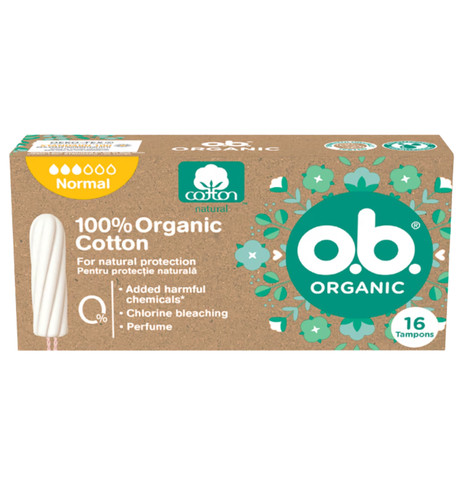 Poza produs Tampoane Organic Normal, OB | 16 buc