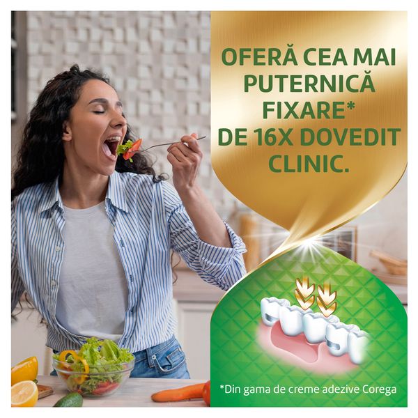 Poza produs Crema adeziva pentru proteza dentara Max Fixare + Mentol Corega | 40 g