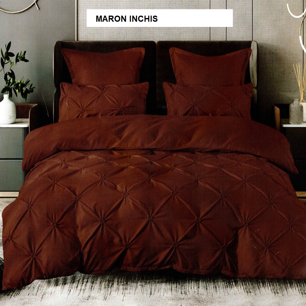 Poza produs Lenjerie de pat FINET UNI maron inchis 230x240 cm, Ralex | 1 buc