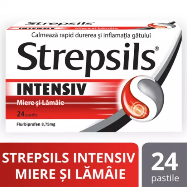 Poza produs Strepsils Intensiv Miere si Lamaie, Reckitt Benkiser | 24 pastile