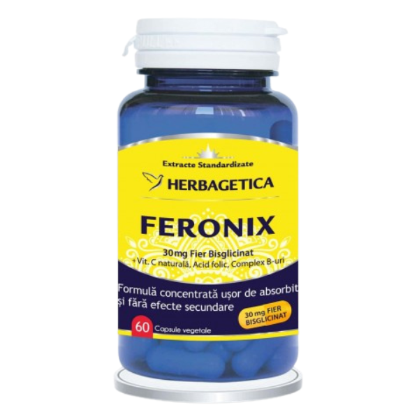 Poza produs Feronix, Herbagetica | 60 capsule