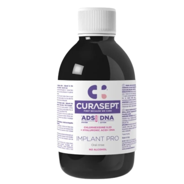 Poza produs Apa de gura cu clorhexidina 0.20% Implant Curasept, Curaprox | 200 ml