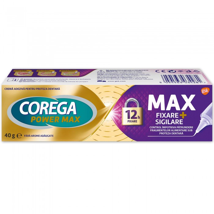 Poza produs Crema adeziva pentru proteza dentara Corega Max Sigilare, Haleon | 40 g