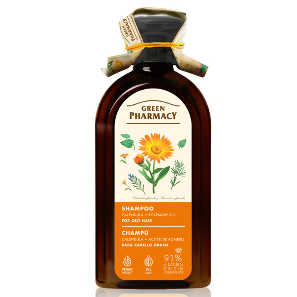 Poza produs Sampon pentru par normal si gres cu Extract de Galbenele, Green Pharmacy | 350 ml