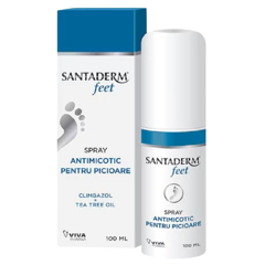 Santaderm 4Feet spray antimicotic pentru picioare, Viva Pharma | 100 ml