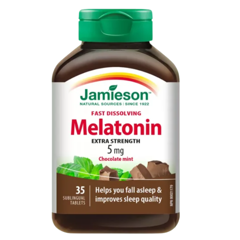 Melatonina 5 mg, Jamieson | 35 comprimate sublinguale cu dizolvare rapida